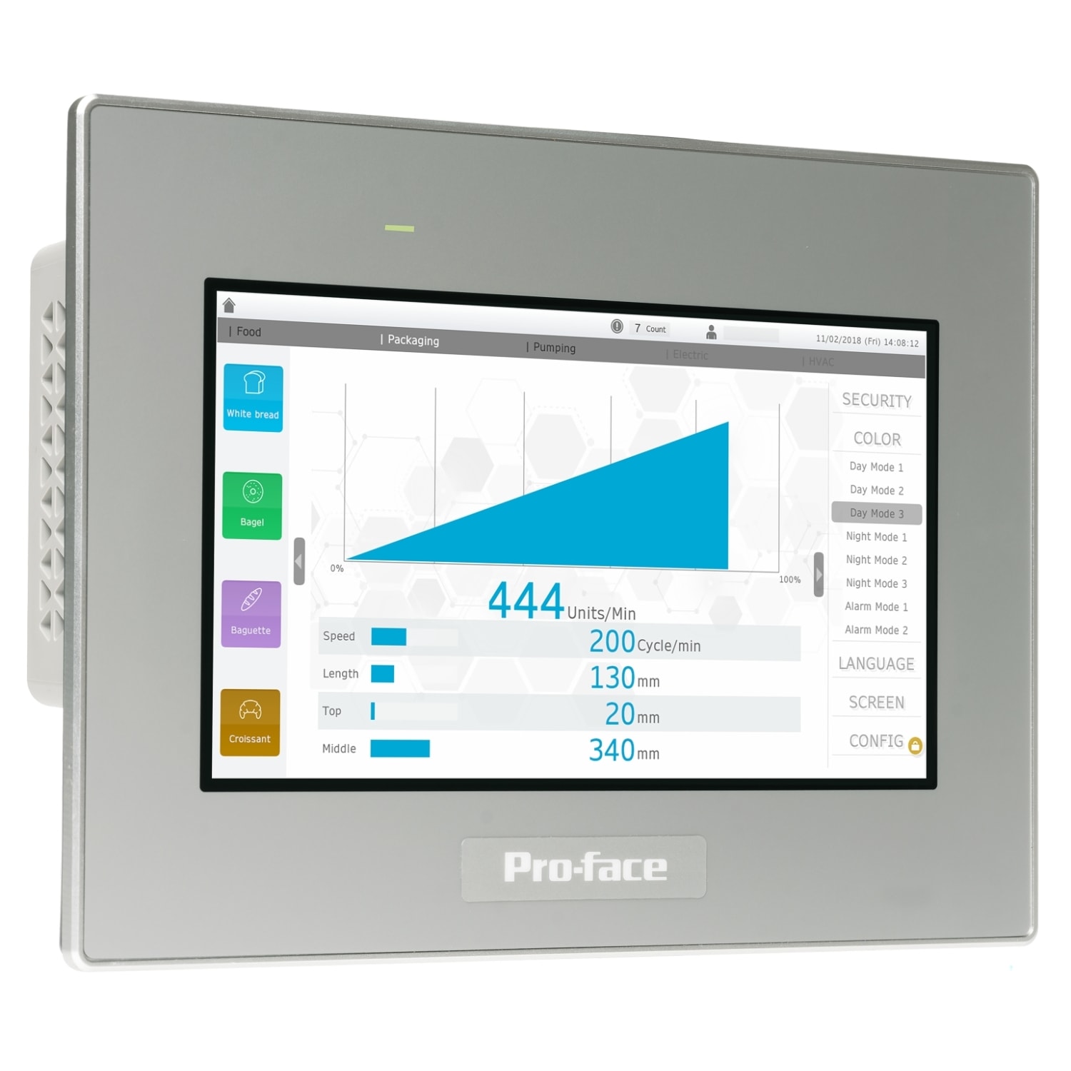 SCHNEIDER ELECTRIC - SNRPFXST6400WAD Display touch panel da 7", 2COM, 2Ethernet, USB host e dispositivo, 24 VDC