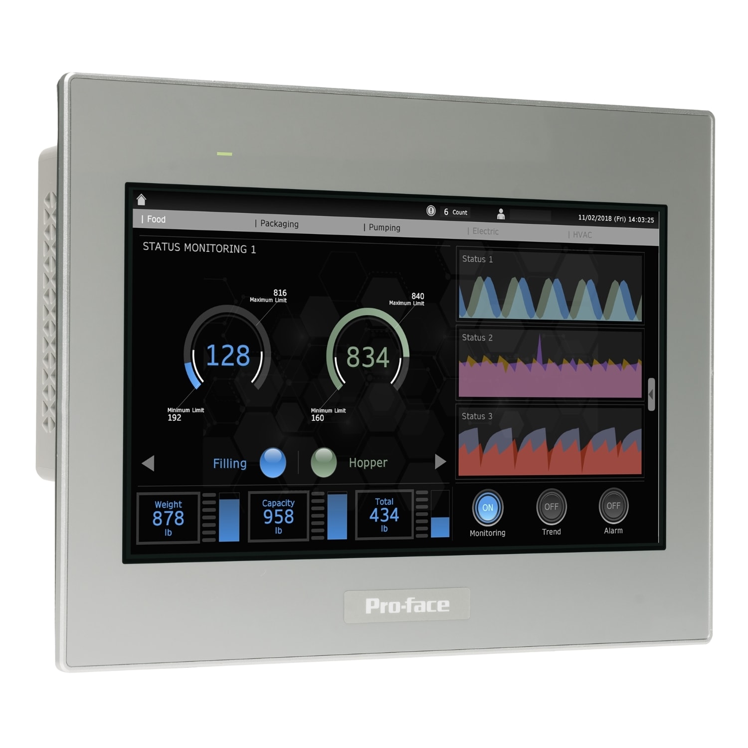 SCHNEIDER ELECTRIC - SNRPFXST6500WAD Display da 10"con touch screen, 2COM, 2Ethernet, host e dispositivo USB, 24 VDC