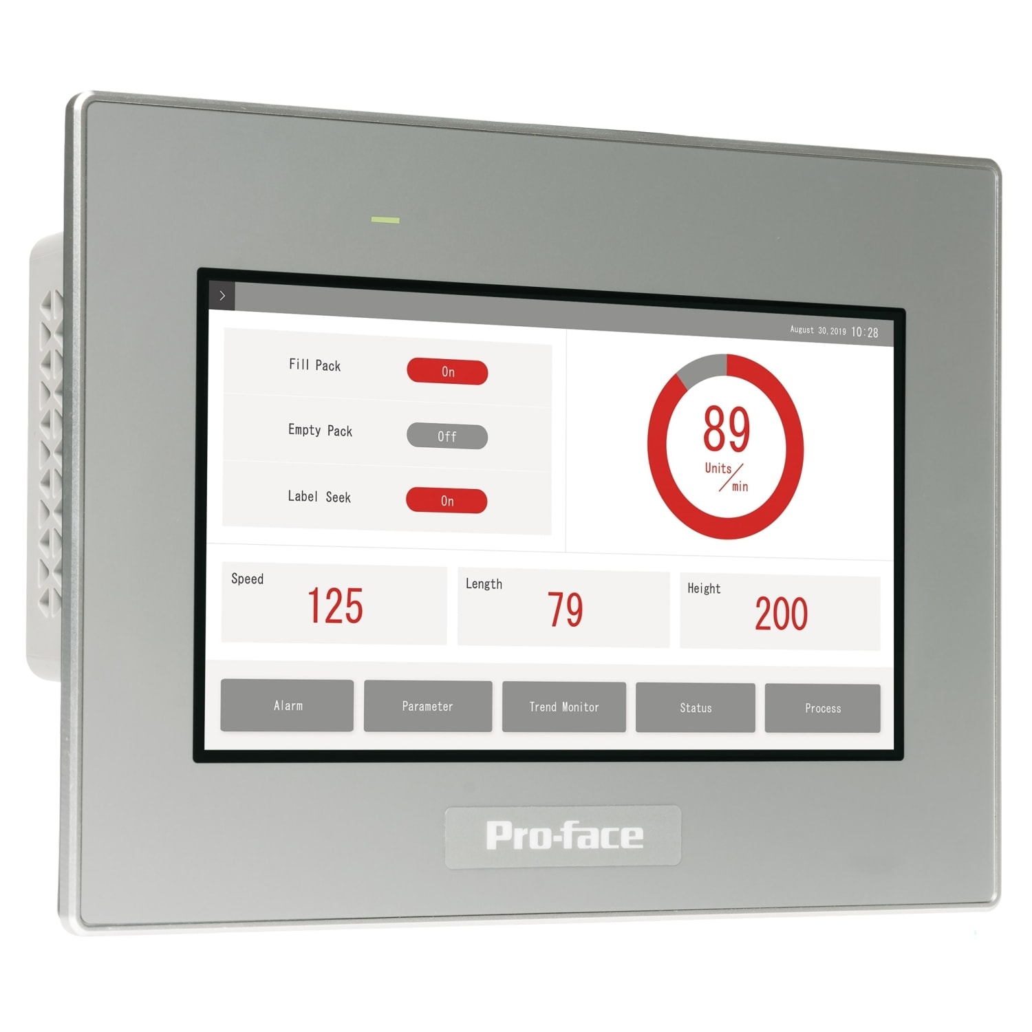 SCHNEIDER ELECTRIC - SNRPFXSTW6400WAD Display touch panel da 7", 1COM, 2Ethernet, USB host e dispositivo, 24 VDC