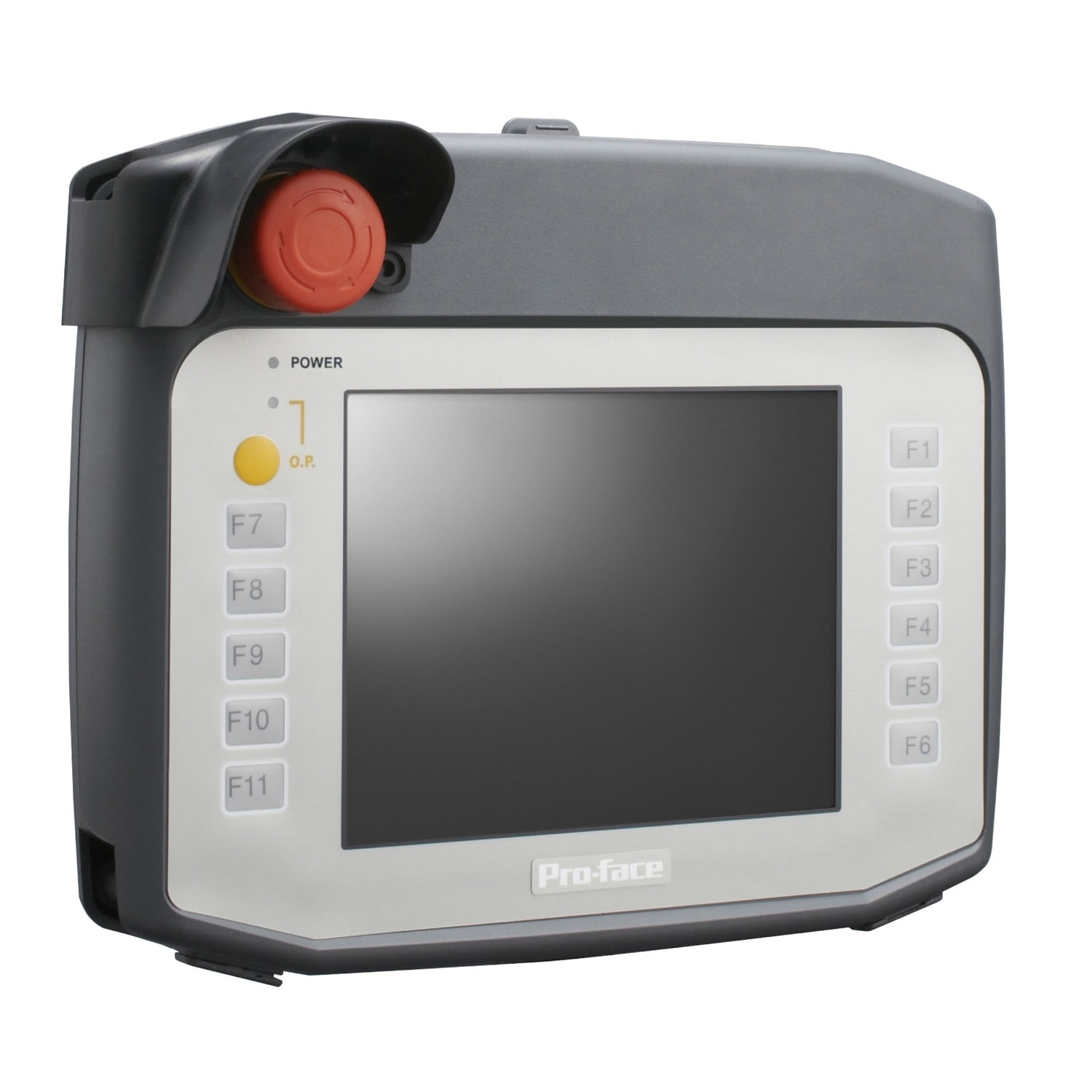 SCHNEIDER ELECTRIC - SNRPFXGP4311HTADER 5.7 Handheld Touch Panel, VGA, Analog-Single, COM, ETH, USB A & mini-B, SD, 24VDC, Red Emergency Stop Switch