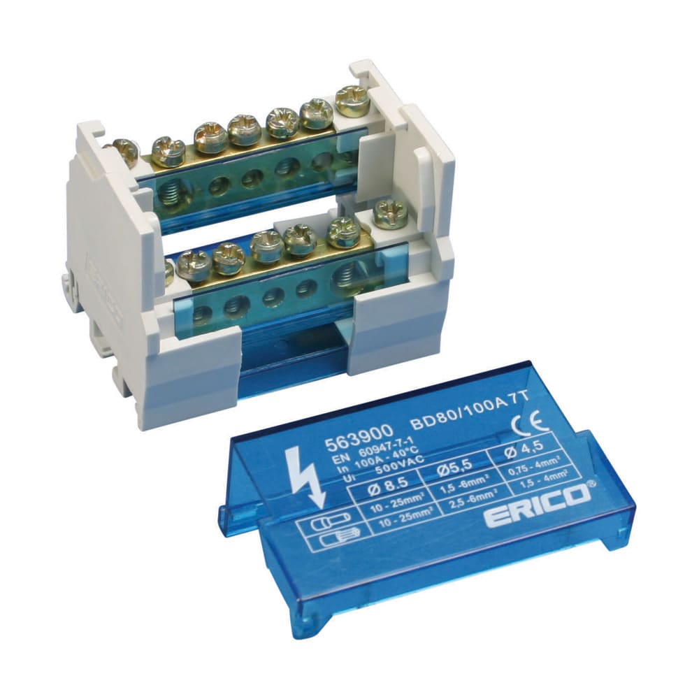 NVENT ERICO ERI563900 RIPARTITORE BIPOLARE 80/100 A 6 USCITE