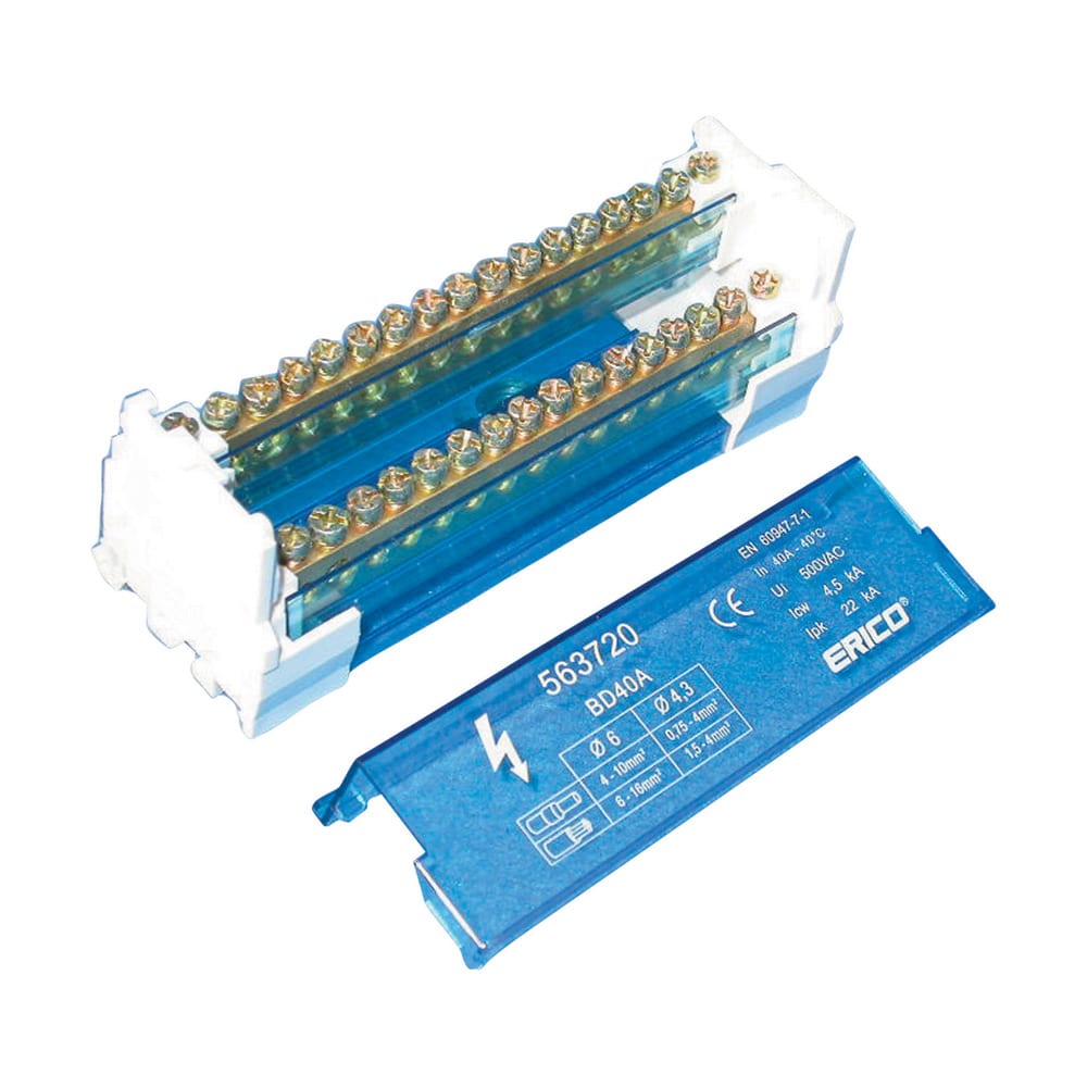NVENT ERICO ERI563720 RIPARTITORE BIPOLARE BD 40 A 16 USCITE