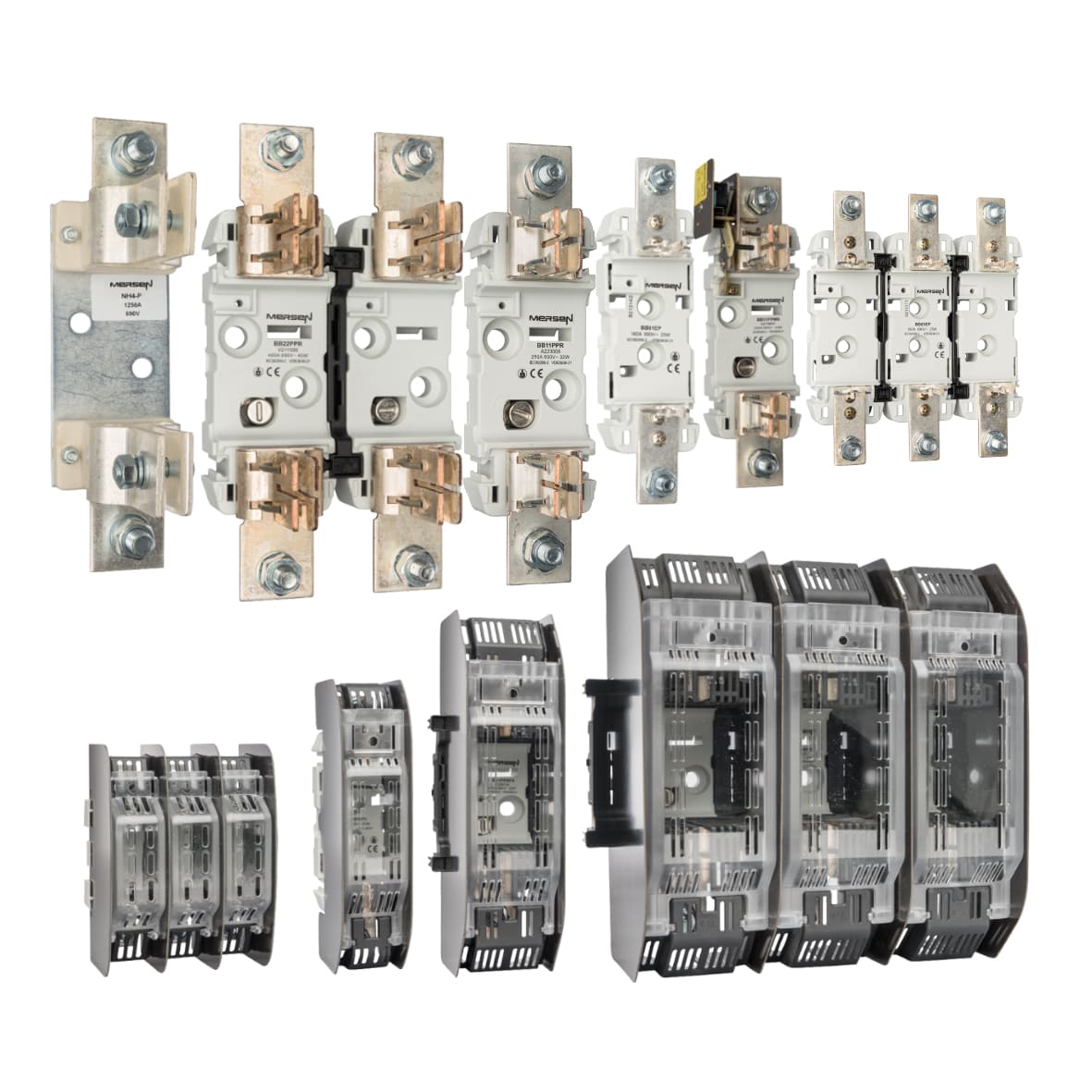 MERSEN ITALIA SPA - XESF222484 BASI PER FUS. NH1 PLASTICA 2 POLI BB12PP