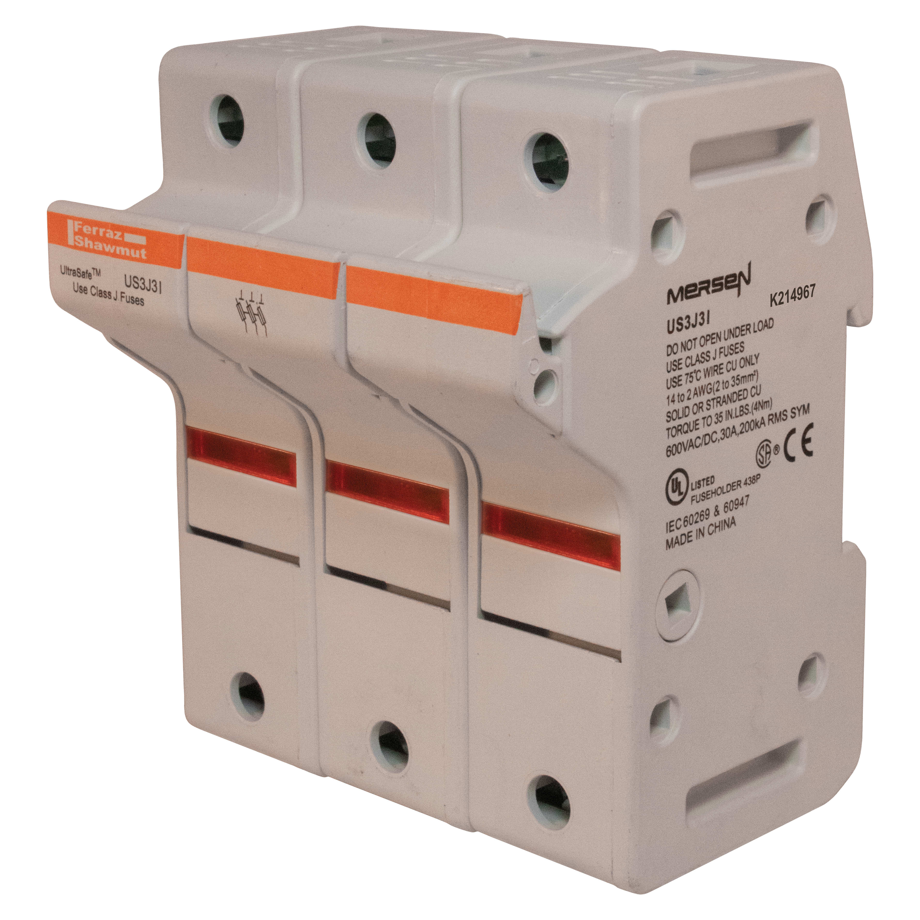 MERSEN ITALIA SPA XESUS3J3I PORTAFUS. AMP TRAP CLASSE J 0-30A 3P
