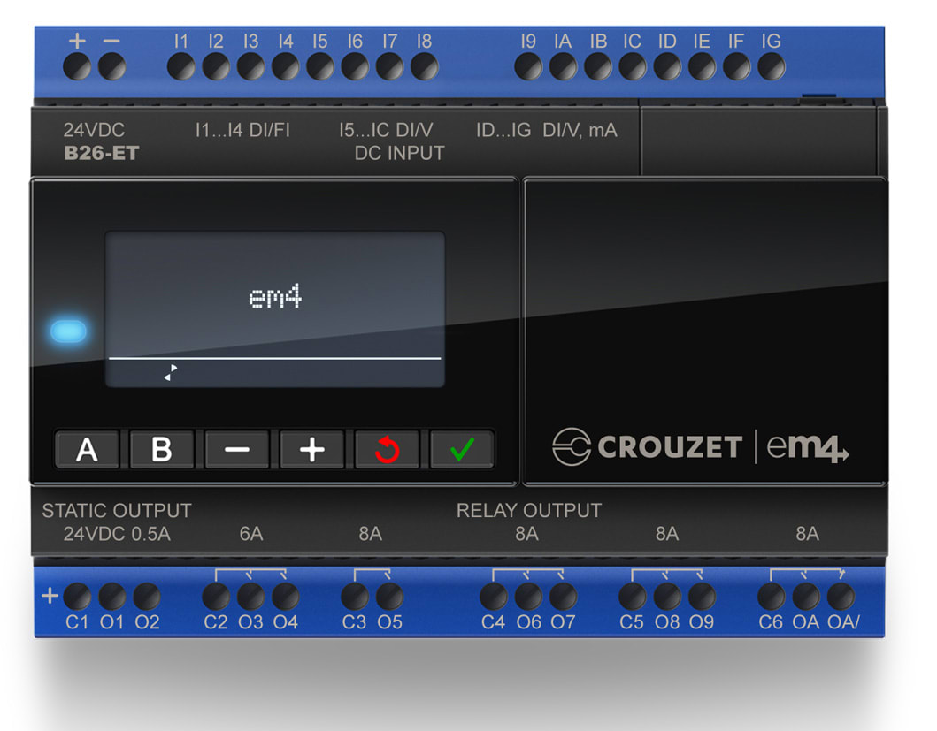 CROUZET CRO88981133 EM4 NANO-PLC ETHERNET, B26-ET, 26 I/O, 2