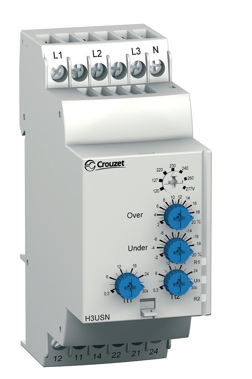CROUZET CRO84873221 PHASE AND VOLTAGE MONITORING RELAY H3USN