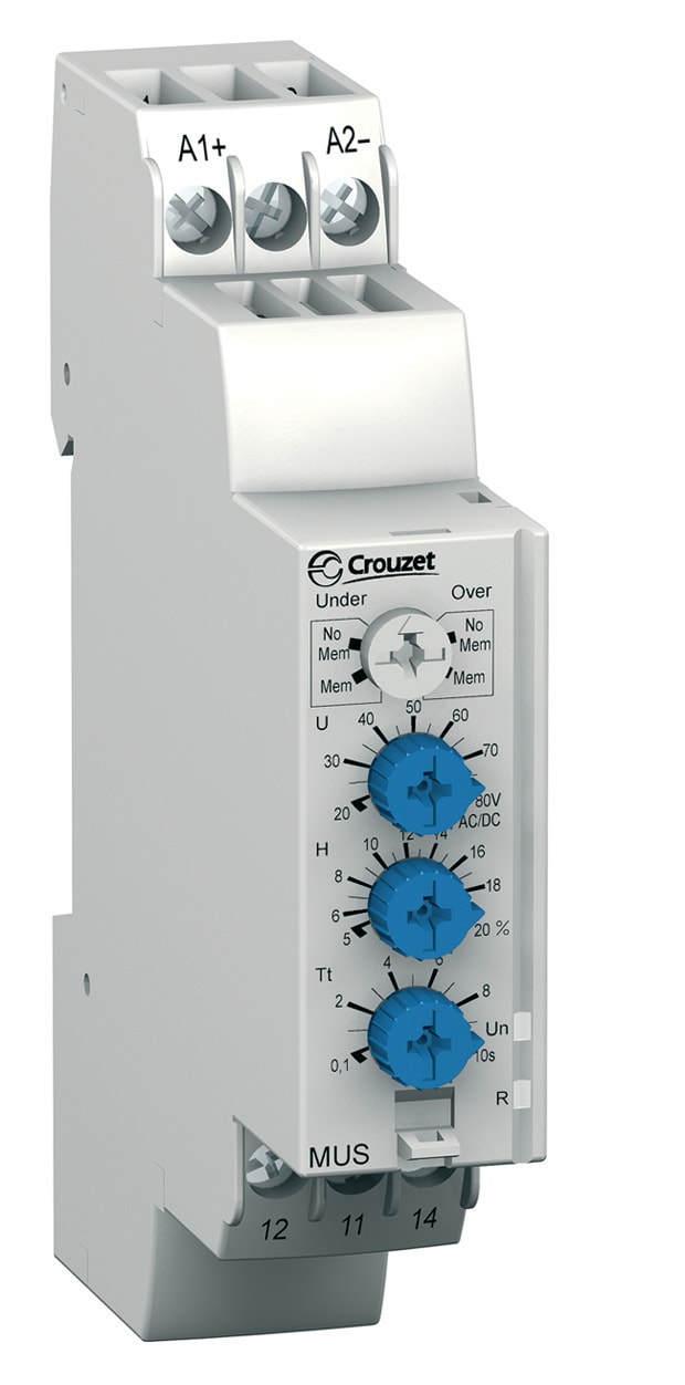 CROUZET CRO84872141 VOLTAGE MONITORING RELAY MUS80, 24-48 VA