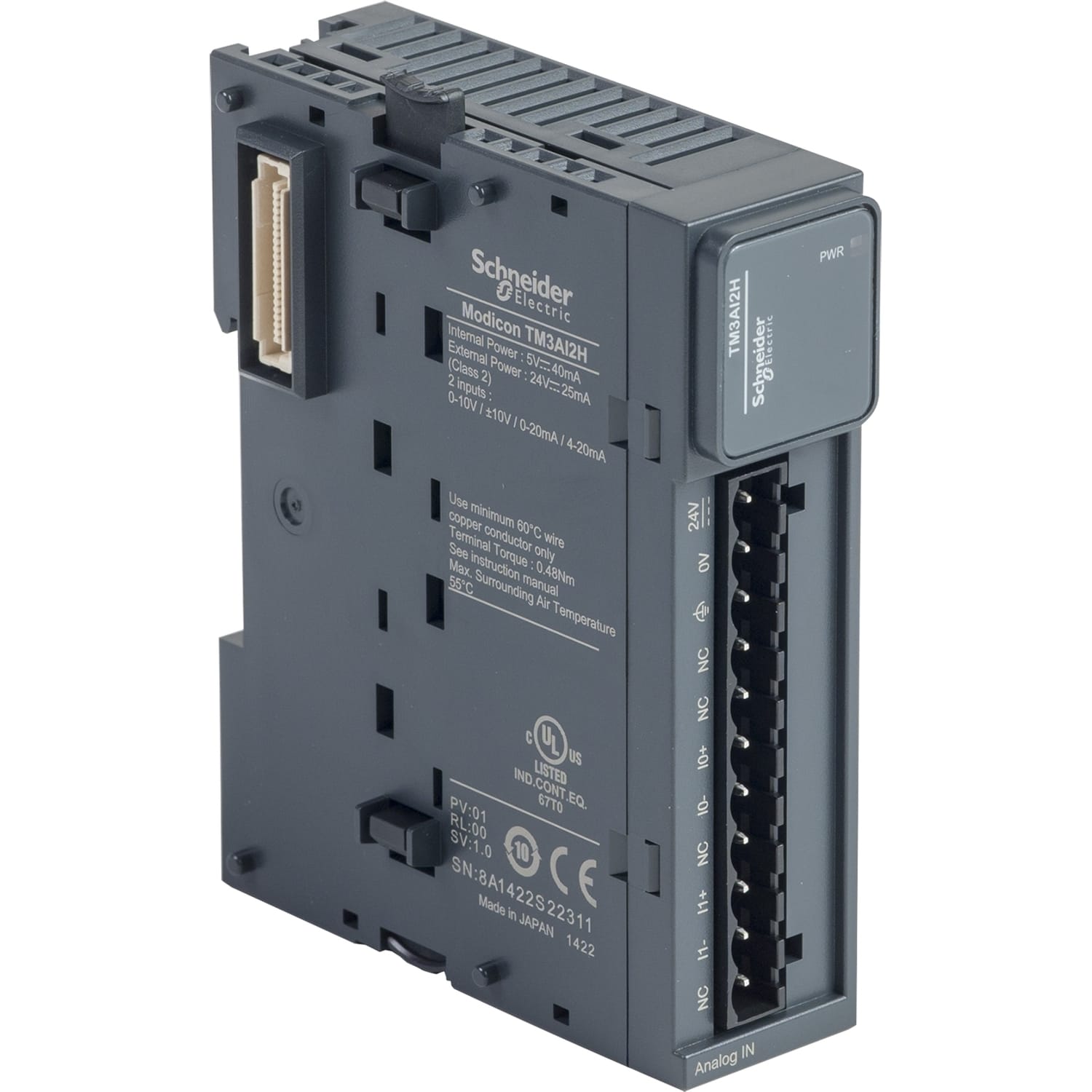 SCHNEIDER ELECTRIC - SNRTM3AI2H MODULO TM3 2 INPUT ANALOGICI HR