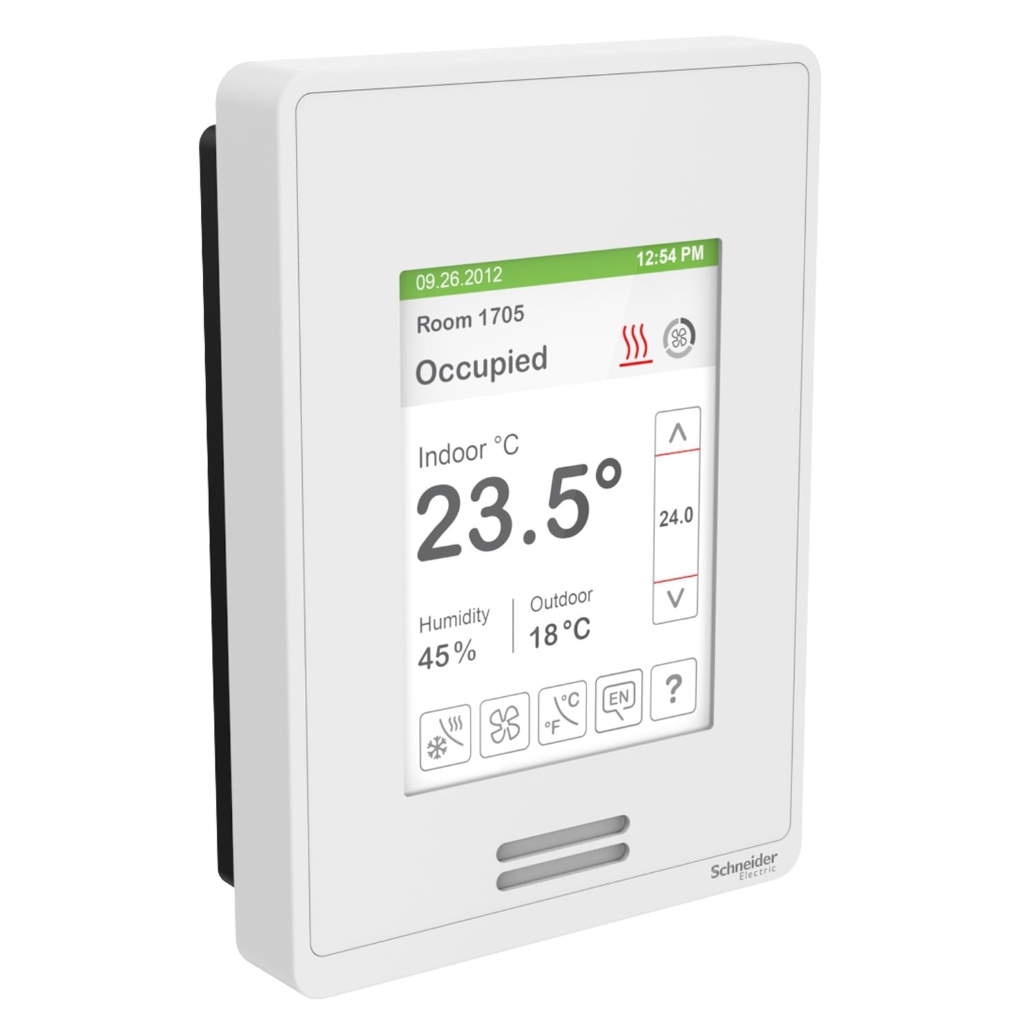 SCHNEIDER ELECTRIC - SNRSER8350A5B11 Controllore ambiente SER8300 BACnet, con RH, PIR per applicazioni 230V, bianco