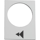 SCHNEIDER ELECTRIC - SNRZB2BY4903 Etichetta - 30×40mm - bianco - sollevamento o destra, lento-veloce