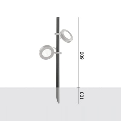 PLATEK LIGHT SRL PLK9005180.01 PICCHETTO FROG 500MM - COLORE NERO