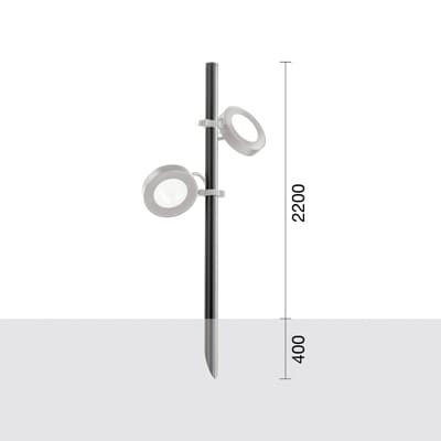 PLATEK LIGHT SRL PLK9005186.09 PICCHETTO FROG 2200MM - COLORE BRONZO
