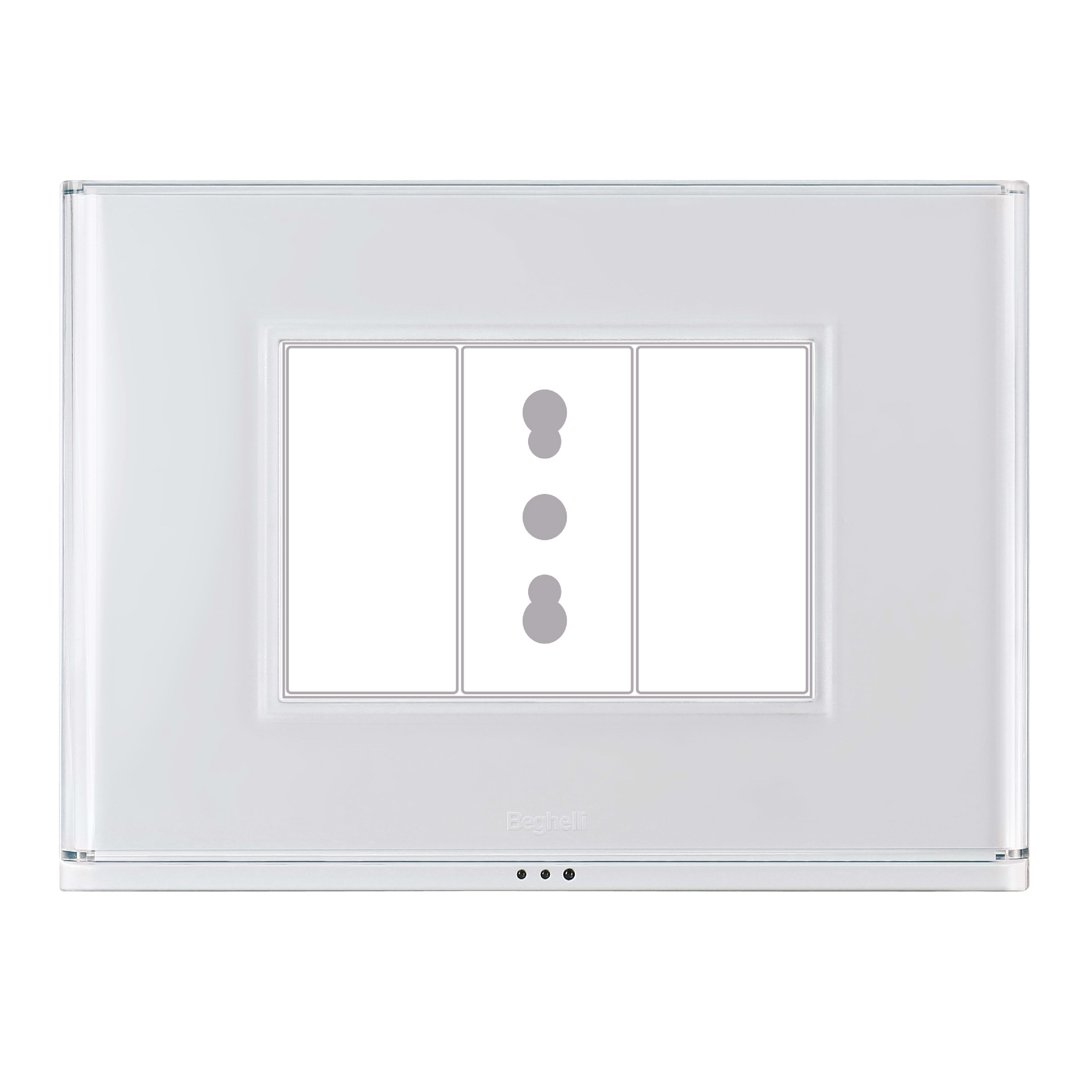 BEGHELLI - BEG81231 PLACCA LITE 3 FRUTTI BIANCA