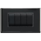 BEGHELLI - BEG81324 PLACCA LITE 4 FRUTTI NERA