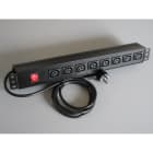 LINK4COM SRLS - LK4PS8VDEI-A 8 prese C13 19 Int lum 10A 230V cavo 2m