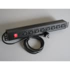 LINK4COM SRLS LK4PS8VDEI-A 8 prese C13 19 Int lum 10A 230V cavo 2m