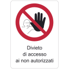 CEMBRE SPA - CEM4302SK007 ETICHETTA ADESIVA DI DIVIETO, CON SIMBOLO DI DIVIETO + TESTO