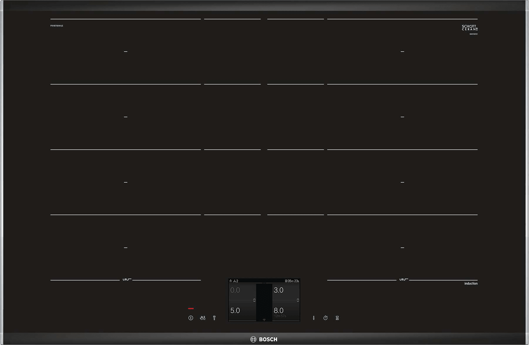 BOSCH ROBERT - BOSPXY875KW1E Glaskeramik Kochstelle,80cm,erw.Flex,4xI