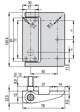 PIZZATO ELETTRICA PZZHP AB050F-5PN INTERRUTTORE DI SICUREZZA A CERNIERA