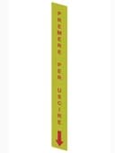 PIZZATO ELETTRICA PZZVF AP-A1AGR01 ADESIVO GIALLO IN PC RETTANGOLARE 300X3