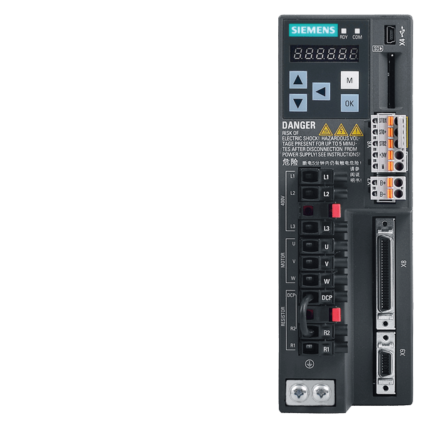 SIEMENS SIE6SL32105FE104UA0 SINAMICS V90, 3 AC 400V 0.4KW