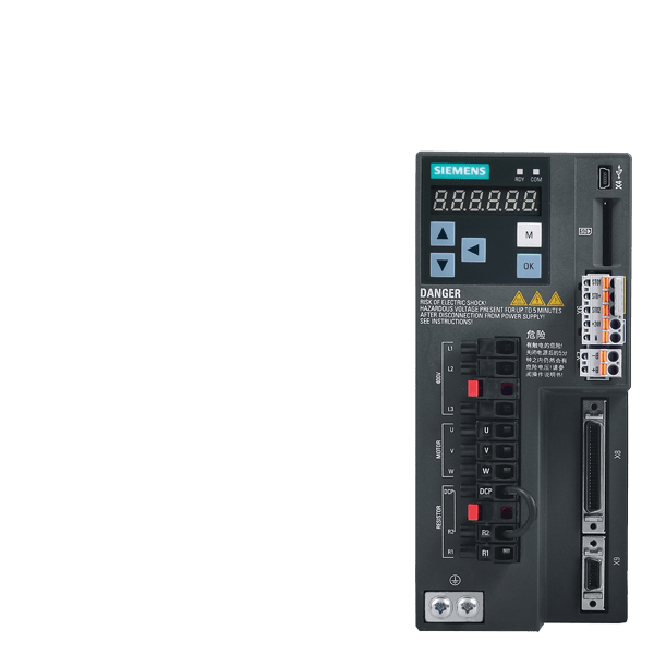 SIEMENS SIE6SL32105FE108UA0 SINAMICS V90, 3 AC 400V 0.75KW