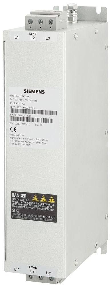SIEMENS - SIE6SL32030BE212VA0 filtro di rete, 3AC 200-480 V, 12,0 A