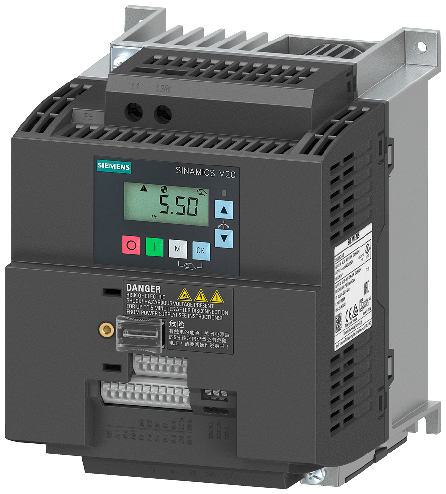SIEMENS SIE6SL32105BB230UV1 SINAMICS V20, 1AC230V 3,0KW UNFILTER