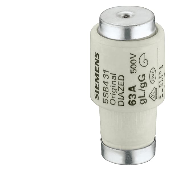 SIEMENS SIE5SB4311 FUS. DIAZED DIII GG 63A 500/440 VCA/CC