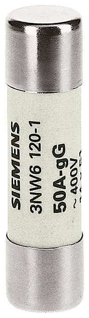 SIEMENS - SIE3NW61011 SENTRON, cartuccia fusibile cilindrica, 14 x 51 mm, 6 A, gG, Un AC: 690 V
