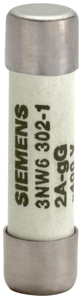 SIEMENS - SIE3NW63031 SENTRON, cartuccia fusibile cilindrica, 8 x 32 mm, 10 A, gG, Un AC: 400 V
