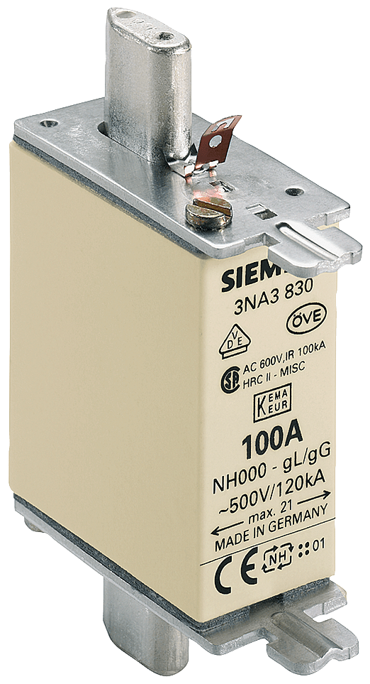 SIEMENS SIE3NA3830 FUS. NH GL/GG GR.000 500VCA 100A