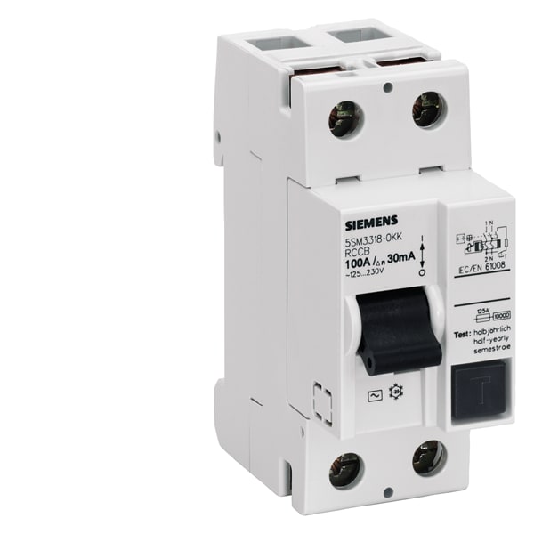 SIEMENS SIE5SM33180KK DIFF. 2P 100A 30MA TIPO AC 2UM