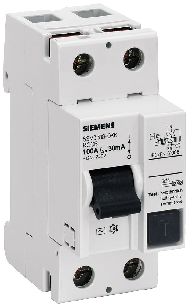 SIEMENS - SIE5SM33180KK DIFF. 2P 100A 30MA TIPO AC 2UM