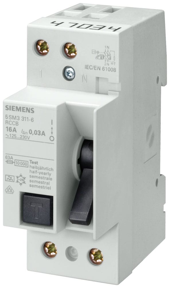 SIEMENS - SIE5SM33150KK DIFF. 2P 125A 30MA TIPO AC, 2UM