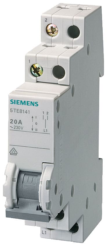 SIEMENS SIE5TE8142 COMMUTATORE 20A 400VCA 2C 1UM , NO ACC.
