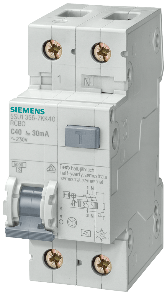 SIEMENS SIE5SU16566KK25 MTD 6KA 15KA 1P+N B25 TIPO A 0,3A