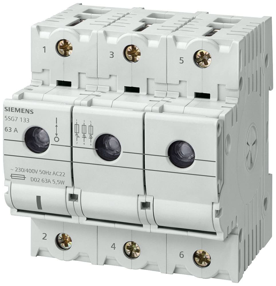 SIEMENS - SIE5SG7133 SEZIONATORE MINIZED D02 63A 3P P=70MM