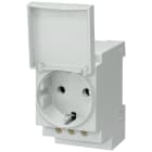 SIEMENS - SIE5TE6801 Presa SCHUKO 16 A con coperchio secondo DIN VDE 0620 per montaggio in quadri di distribuzione