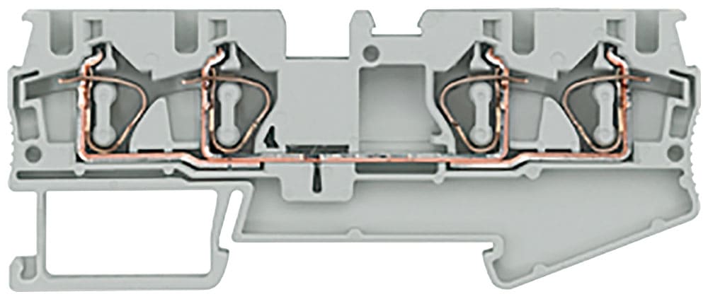 SIEMENS - SIE8WH20040AG00 Morsetto passante con collegamento a molla, 4 punti di collegamento