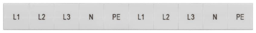 SIEMENS - SIE8WH81205AA15 Targhetta di siglatura, frontale, con L1, L2, L3, PE, N, verticali
