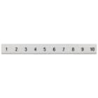 SIEMENS - SIE8WH81213AB05 Targhetta di siglatura, piatta, con 1-10, verticale, larghezza del morsetto: 6,2 mm, A: 6,4 mm