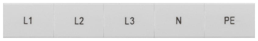 SIEMENS - SIE8WH81207AA15 Targhetta di siglatura, frontale, con L1, L2, L3, PE, N, verticali