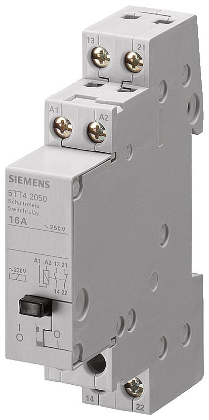 SIEMENS - SIE5TT42051 Relè ausiliario con 1 contatto NO e 1 contatto NC, contatto per AC 230 V 16A