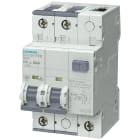 SIEMENS - SIE5SU13246KX06 Interruttore magnetotermico differenziale, Icn: 10 kA, a 2 poli, tipo A, 30 mA, car. B, In: 6 A, Un AC: 110 V