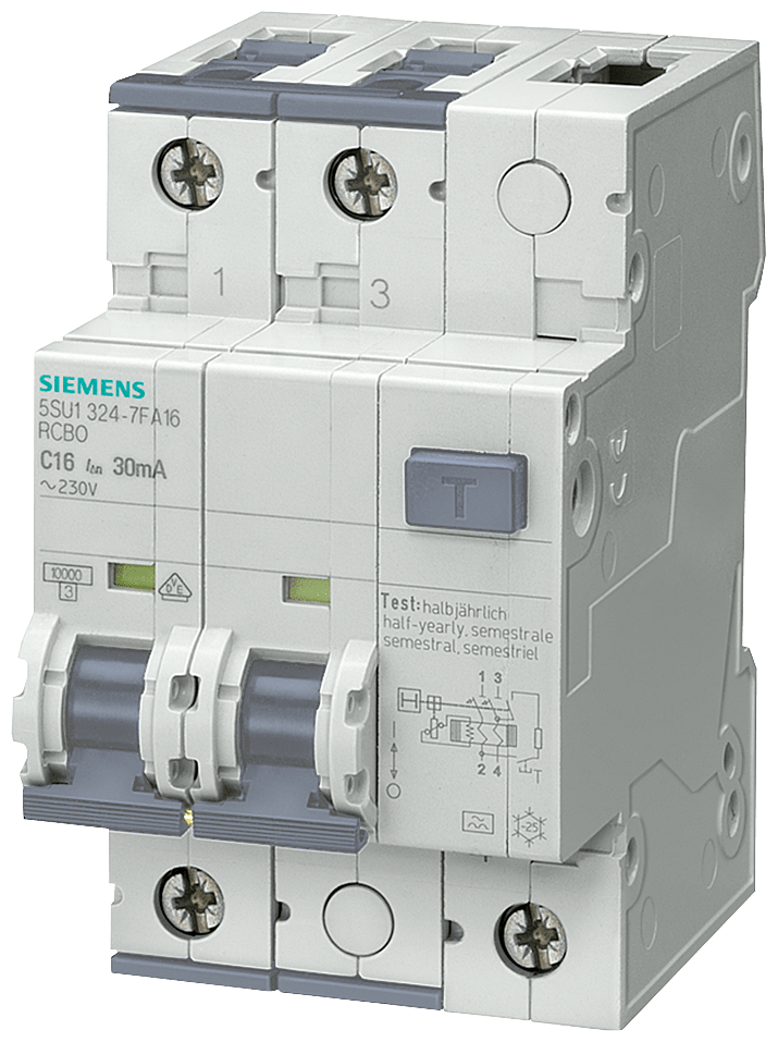 SIEMENS SIE5SU13247KX20 MTD10KA 20KA 2P C20 110V TIPO A 30MA 3UM