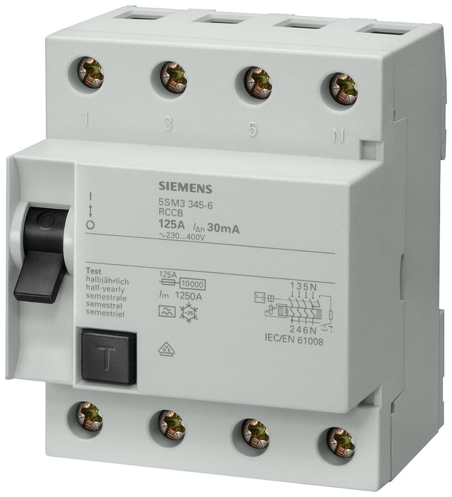 SIEMENS - SIE5SM37456 DIFF. 4P 125A 0,5A TIPO A