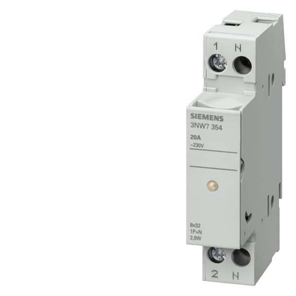 SIEMENS SIE3NW7354 BASE SEZ.XFUS.8,5X31,5 20A 1P+N SEGN.1U