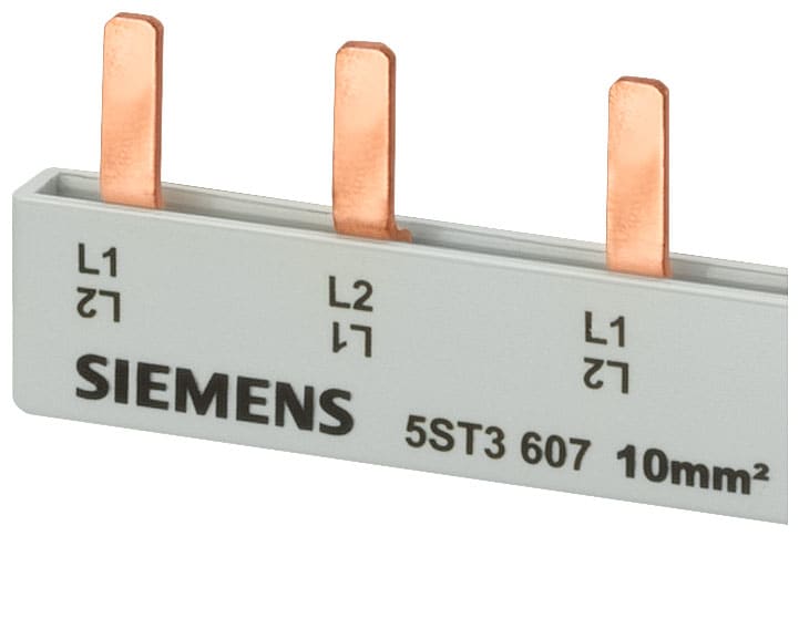 SIEMENS - SIE5ST3640 Sbarra di collegamento a punte 16mm², bifase, 2x (1 fase+N+AUX), 76mm