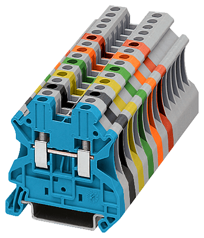 SIEMENS - SIE8WH10000AF02 Morsetto combinabile, 2,5 mm², rosso, fissaggio a vite, 2 punti di collegamento